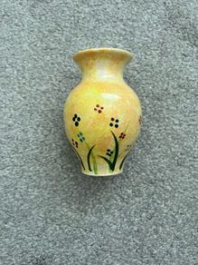 Fiona Bradley Collection Ireland Small Ceramic Vase Hand Painted Floral Irish Pottery Gift