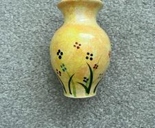 Fiona Bradley Collection Ireland Small Ceramic Vase Hand Painted Floral Irish Pottery Gift