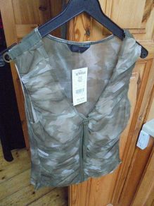 Khaki Sleeveless Top for Sale