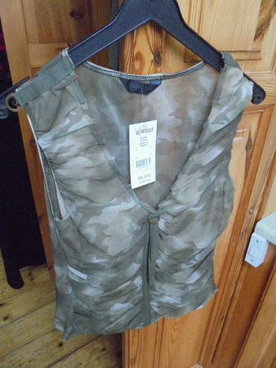 Khaki Sleeveless Top for Sale