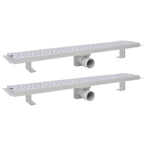 Linear Shower Drain 2 pcs Bubble 730x140 mm Stainless Steel