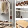 New Industrial Clothes Rail With 2 Shelves (Cream) FREE P&P Image 3