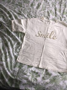 women's pearl detail tshirt