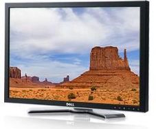 Dell 2407WFPb 24 LCD Monitor Screen Silver DVI, VGA, USB, Composite Video, S-Video,Component