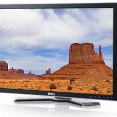 Dell 2407WFPb 24 LCD Monitor Screen Silver DVI, VGA, USB, Composite Video, S-Video,Component