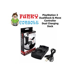 PlayStation 3 Wireless DualShock Move Controller Dual Charging Stand Dock PS3