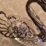 Silver and Cut Glass Swan Trinket Holder Image 3