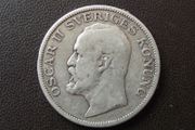 1906 Sweden. Oscar II. Silver 1 Krona