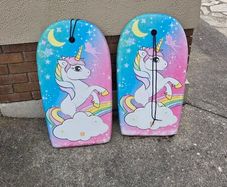 Matching Kids Unicorn Body Boards x 2