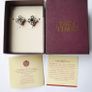 Vintage PAST TIMES Gold-Plated Earrings, Vintage 1980s Image 10