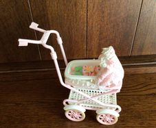 Vintage Mattel Barbie Baby Krissie and interactive pram