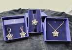 Genuine Swarovski Crystal Jewelry Set - Necklace, Bracelet & Earrings