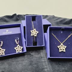Genuine Swarovski Crystal Jewelry Set - Necklace, Bracelet & Earrings