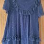 Girls dress - Navy with sparkles Age 6-7 Image 2