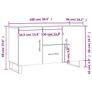 Sideboard Concrete Grey 100x36x60 cm Engineered Wood Image 4