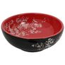 Countertop Basin Black and Red Round 41x14 cm Ceramic Image 2