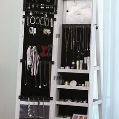 Rotating Jewelry Cabinet with full length mirror