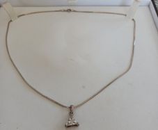 silver chain and pendant