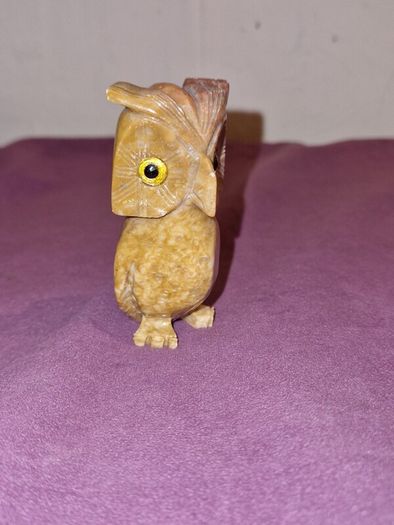 Hand carved Stone Owl figure from Peru