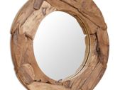 Decorative Mirror Teak 80 cm Round