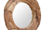Decorative Mirror Teak 80 cm Round