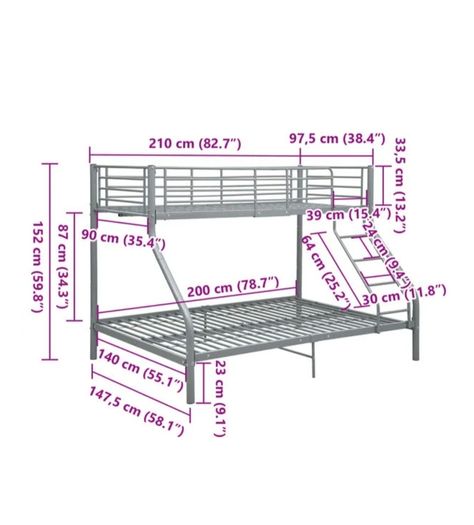 Triple bunk bed