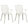 3 Piece Bistro Set Cast Aluminium White Image 3