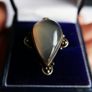 Vintage Agate Gemstone 925 Sterling Silver Jewelry Ring Size P - 7,3g Image 3