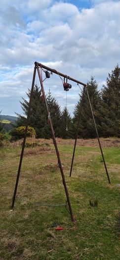 Portable Gantry Crane with 12V 4500lb Rhino Winch