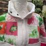 vintage 90s pink and white fleece Medium Image 2