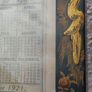 Vintage Calendar 1920-21 in Vintage Hand Painted Frame Image 3