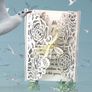Communion card, wooden openwork for First Holy Communion, Baptism or Wedding, woodenengraved Card Image 2