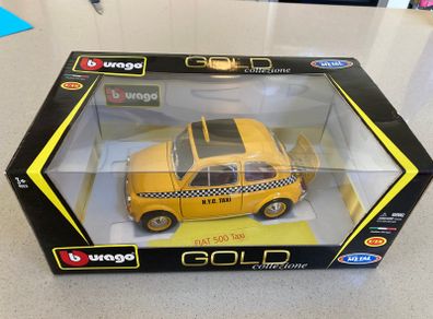 Fiat 500 Taxi New York Scale 1/18 Rare Burago