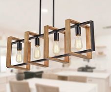 Modern Ceiling Light (Free Delivery) Black or Wood Colours