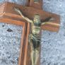 Vintage Wooden Inri Cross Image 2