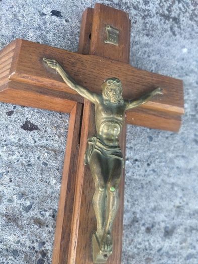 Vintage Wooden Inri Cross
