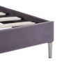 Bed Frame Grey Fabric 135x190 cm Image 6