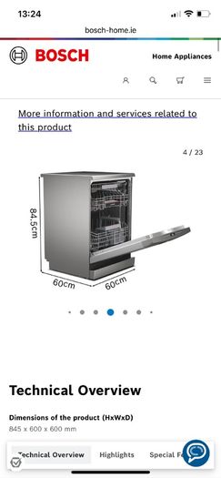 Bosch Series 6 Freestanding Dishwasher Silver
