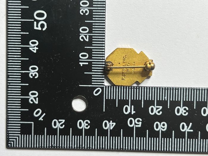 U.S. 1/10 10k gold 25 years Volunteer service award pin