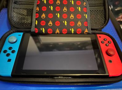 Nintendo Switch with games and accessories