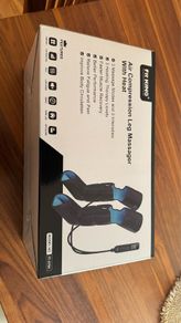 Air compression leg massager with heat