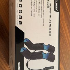 Air compression leg massager with heat