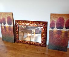 Carrick Design Mirror & 2 Canvases