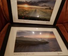 Framed pictures (2) Bailey Lighthouse /Poppy Field