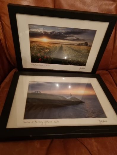 Framed pictures (2) Bailey Lighthouse /Poppy Field