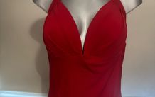 Holiday shop Red plus size halter neck swimsuit Perfect condition size UK22 EU50 Postage included