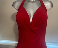 Holiday shop Red plus size halter neck swimsuit Perfect condition size UK22 EU50 Postage included