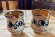 Nicholas Mosse two pansy jugs .  Both 4 inches  in height