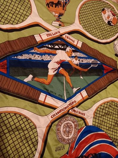 Vintage Silk Novelty Wimbledon Scarf