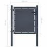 Garden Gate Steel 100x100 cm Anthracite Image 4